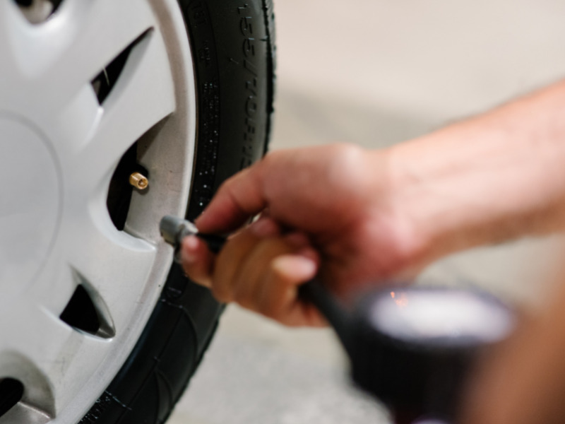 Car tire maintenance during summer